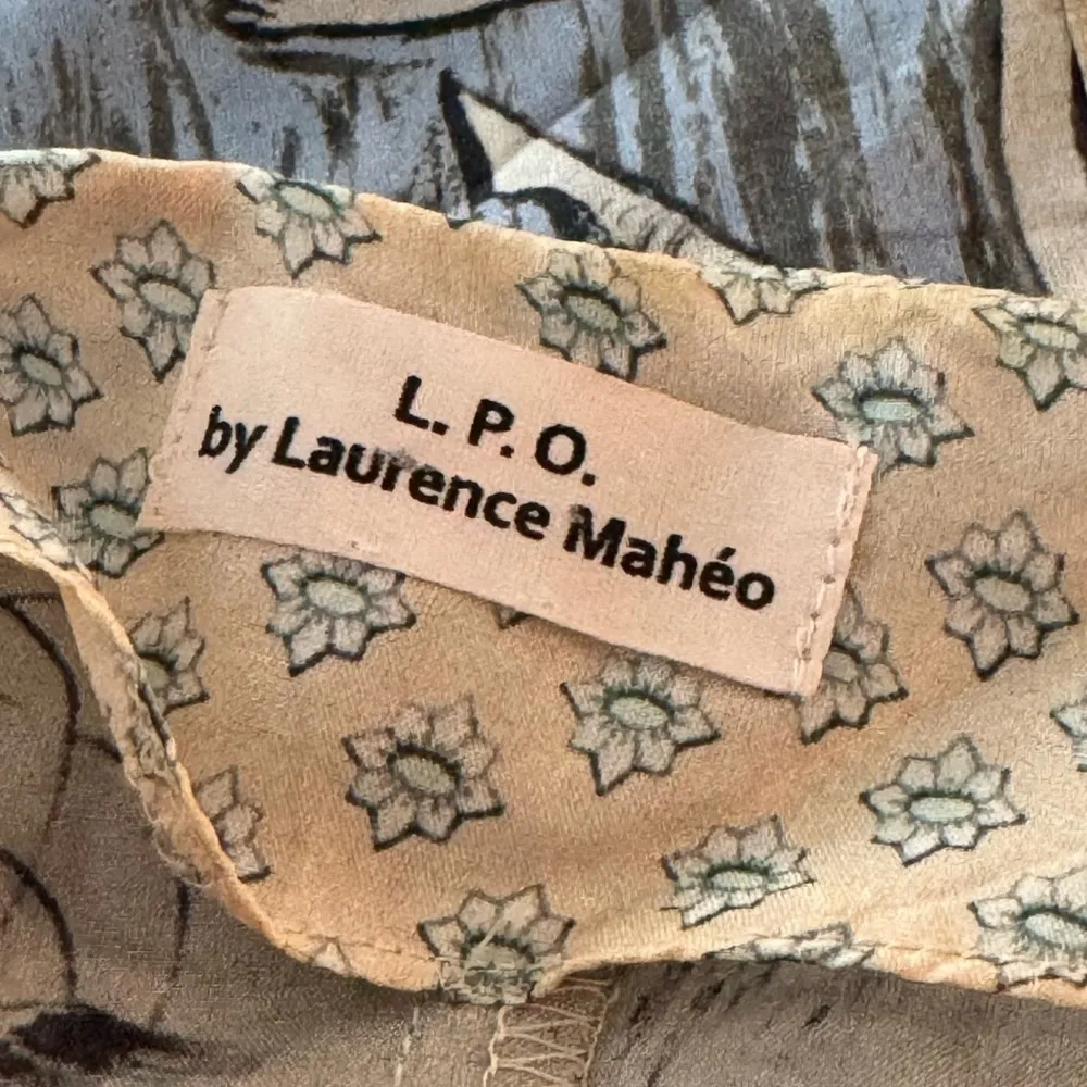 ANTHROPOLOGIE L.P.O. Laurence Maheo Silk Patchwork Tunic Dress Top Size M/L - Image 9