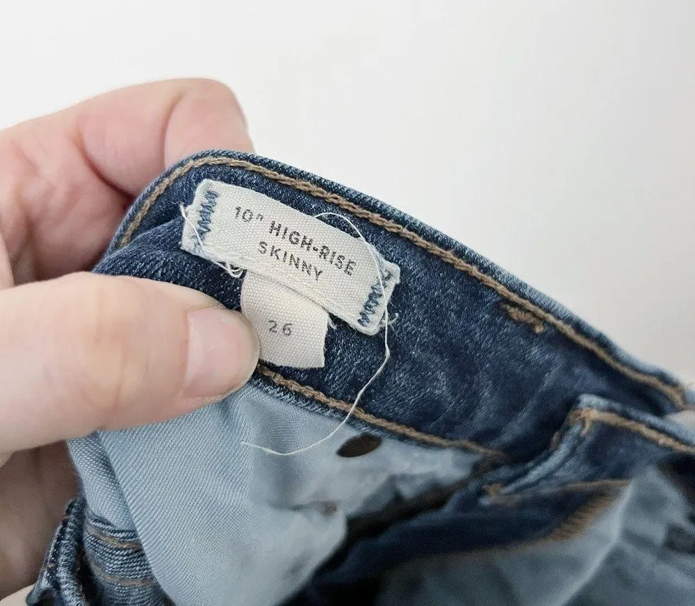 [Madewell] Dark Hayes Wash 10" High Rise Skinny Jeans Stretch Denim Size 26 - Image 11