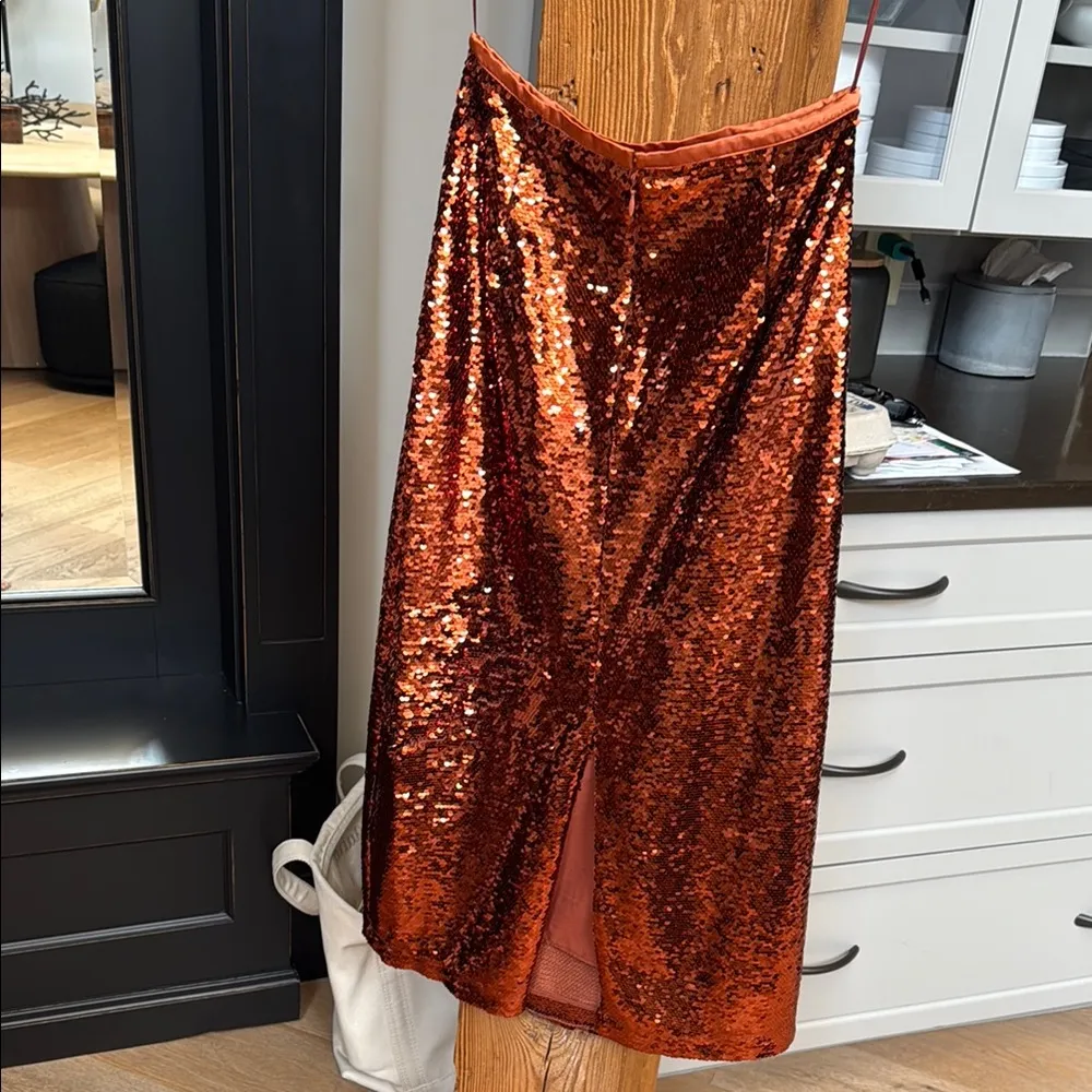 Marie Oliver Sequin Midi Pencil Skirt - Image 7