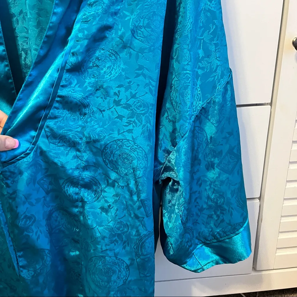 Vintage Victoria’s Secret Blue Gold Label Robe Pullover - Image 4