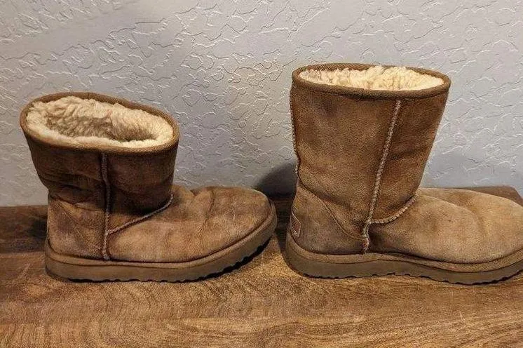 UGG CLASSIC SHORT II Mid-Calf Sheepskin Women’s  Chestnut Boots 1016223  Sz 7 - Image 3