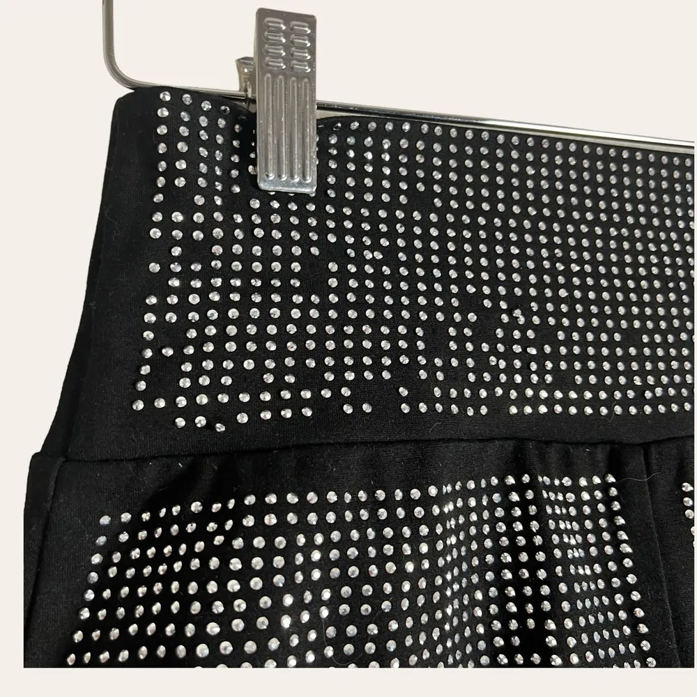 I.AM.GIA Aurora Black Rhinestone Studded High Waist Biker Shorts Size S - Image 3