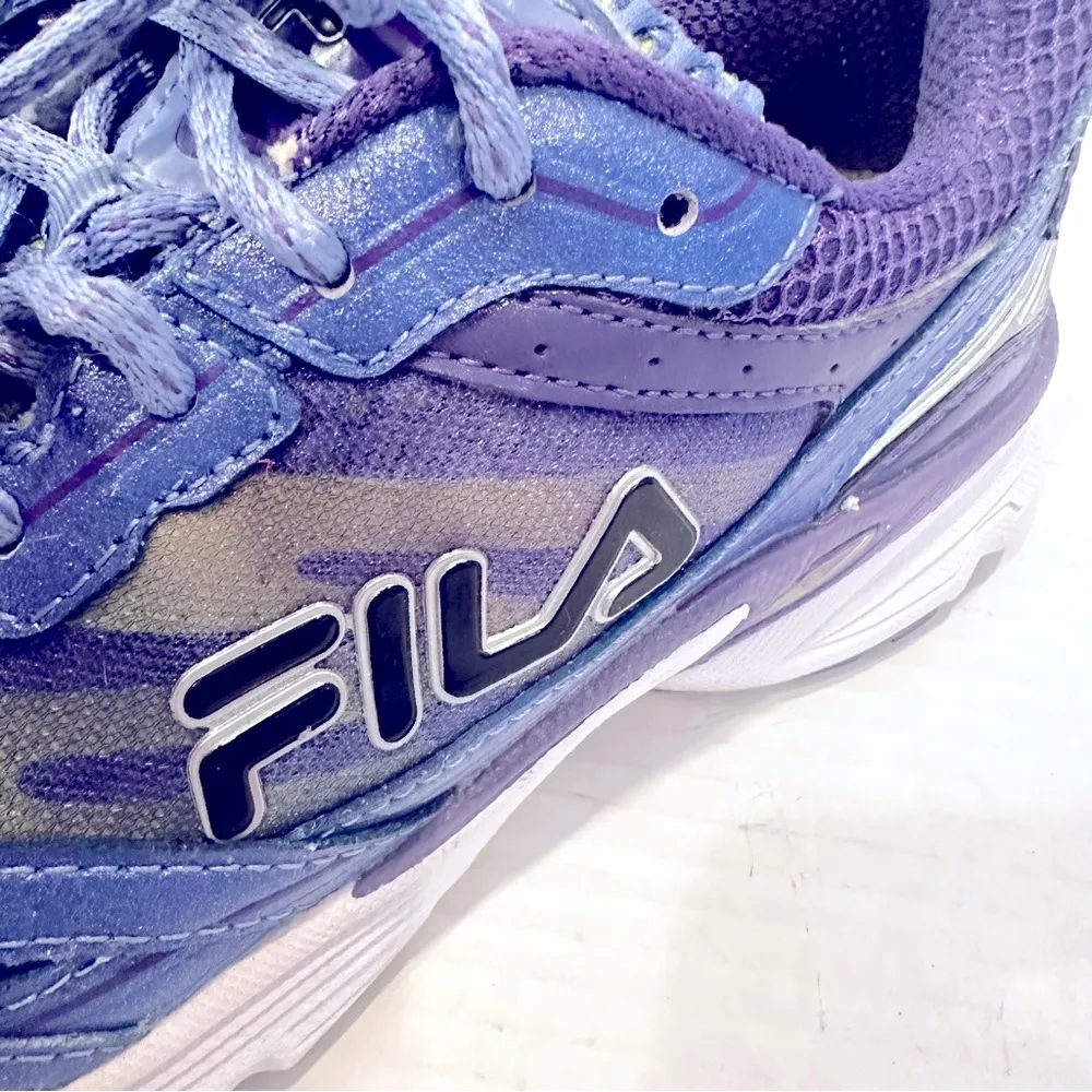 Fila Athletic Running Shoes 5HR18029-484 Women's 8.5 Purple Blue Lace Up Sneaker - Image 3
