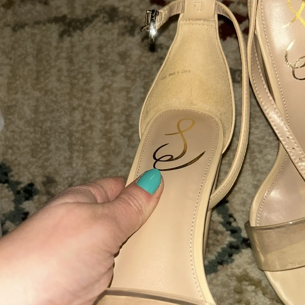 Almond/ Clear Block Heels - Image 9