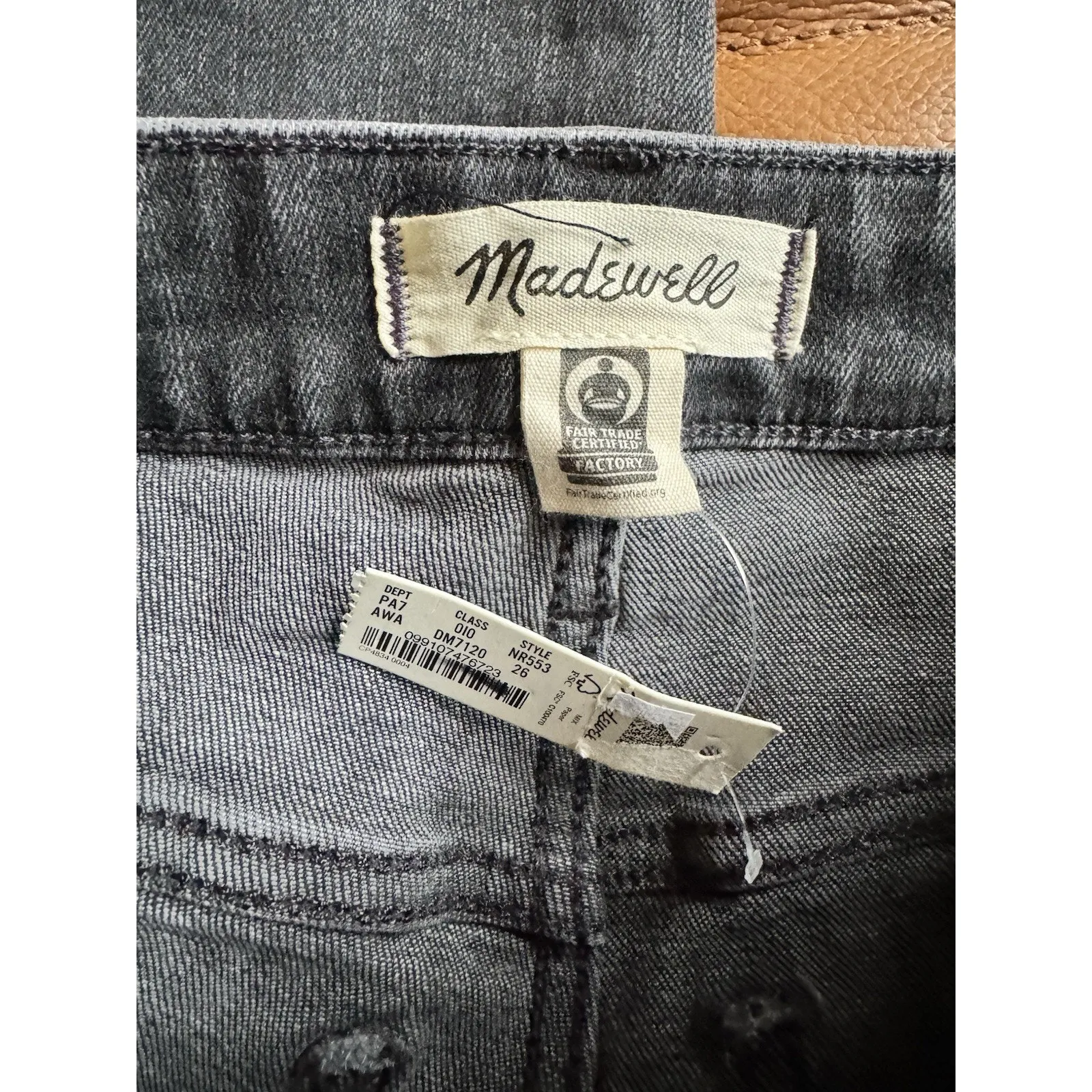 NWT Madewell Curvy Stovepipe Jeans Armand Wash Black Slim Fit Mid Rise Size 26 - Image 10