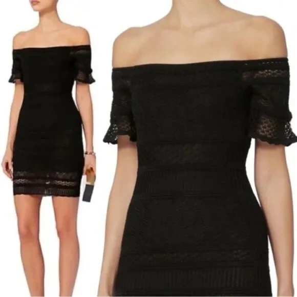 Ronny Kobo NEW NWT Haylana Black Lace Mini Dress Size XS - Image 2