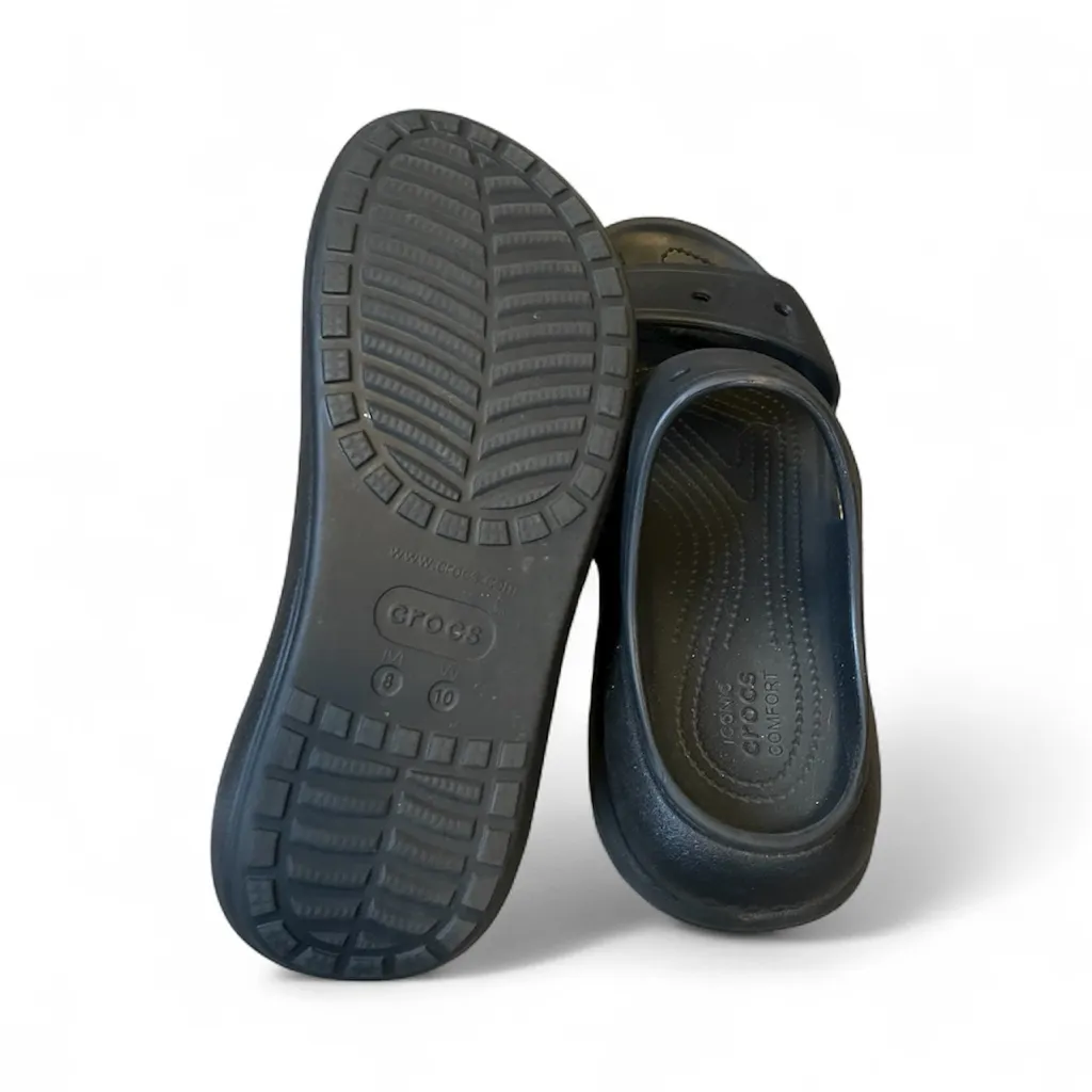 Crocs Crush Sandal Black Platform Slip On Sandals - Image 2