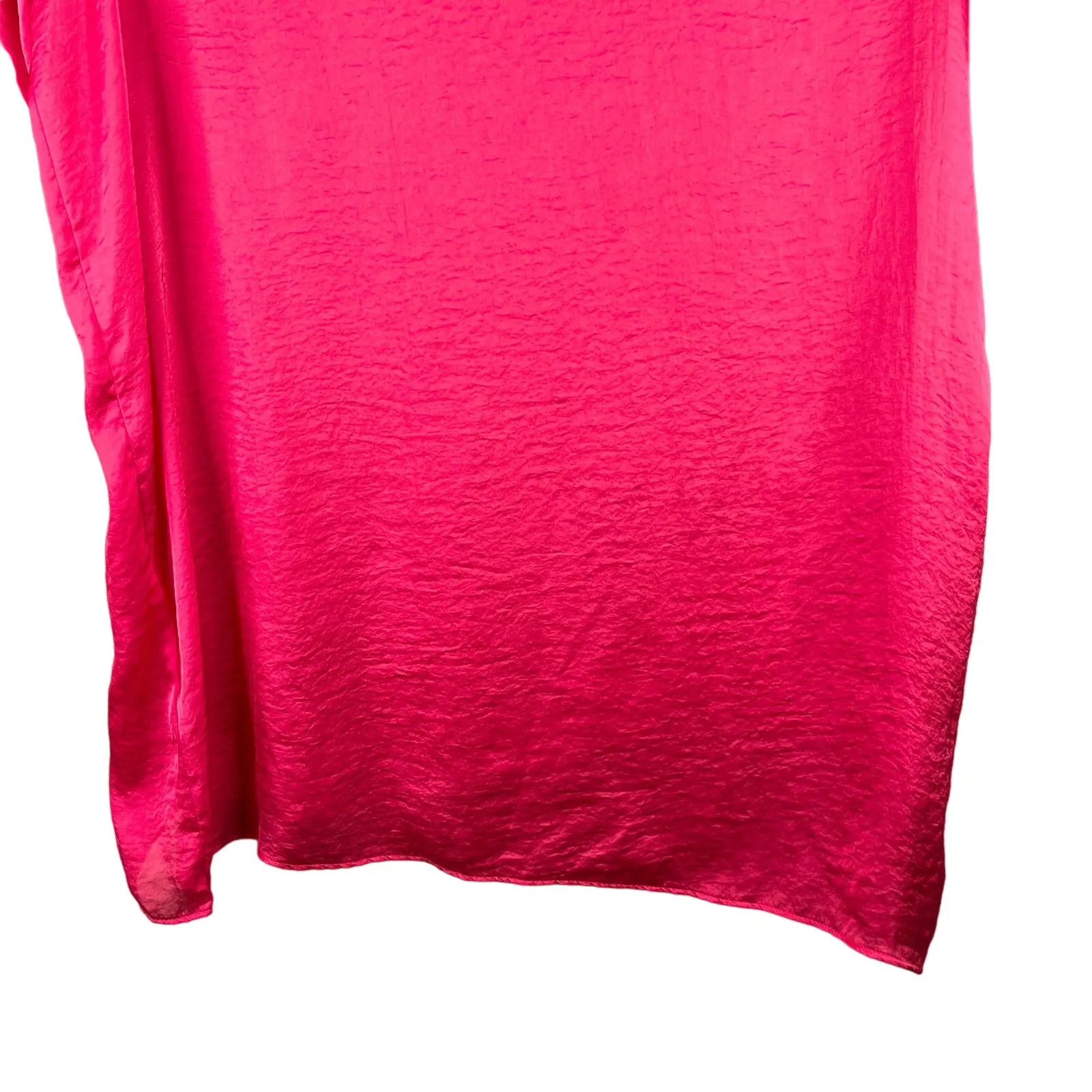 Avenue Silky Blouse Top Fuchsia 22/24 Hi-Lo 3/4 Sleeves - Image 8