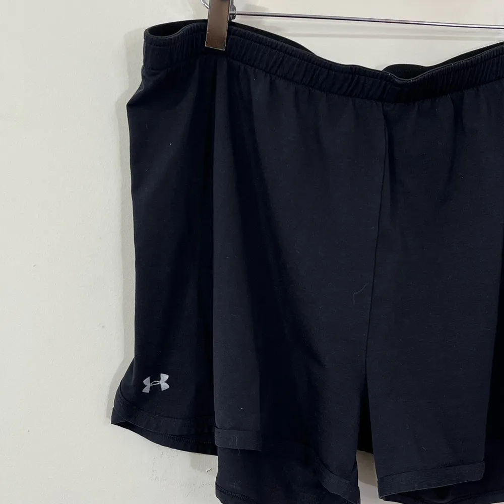 Under Armour Black Printed UA Waistband Athletic Shorts - Image 2