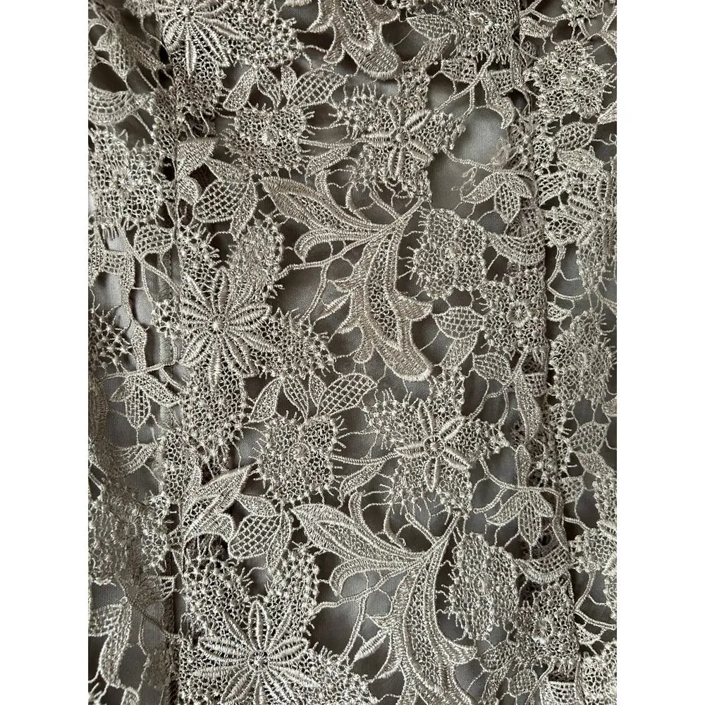 C. Luce Beige Lace Tube Dress Size Medium - Image 9