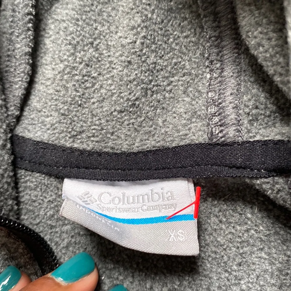 Columbia Quarter Zip Fleece Lined Hoodie SIZE XS - Image 3