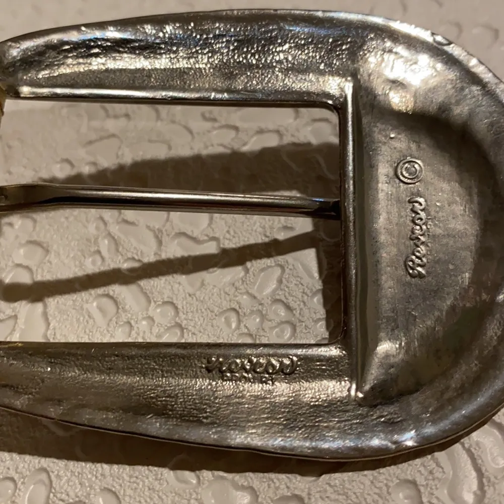 Vintage 1980’s Revcor Gold Studded Leather Belt silver tone buckle - Image 7