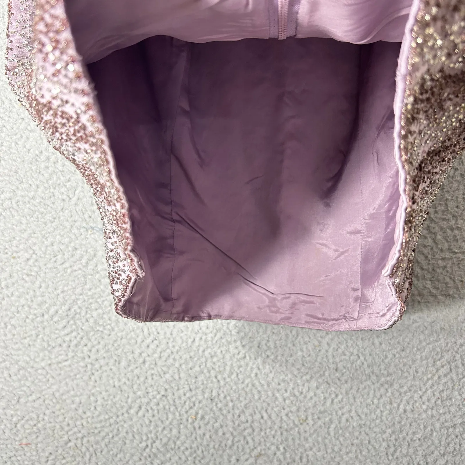 ZOLA EVENING Top Womens 10 Purple Lilac Sleeveless Sequin Top Wedding Dressy‎ - Image 6