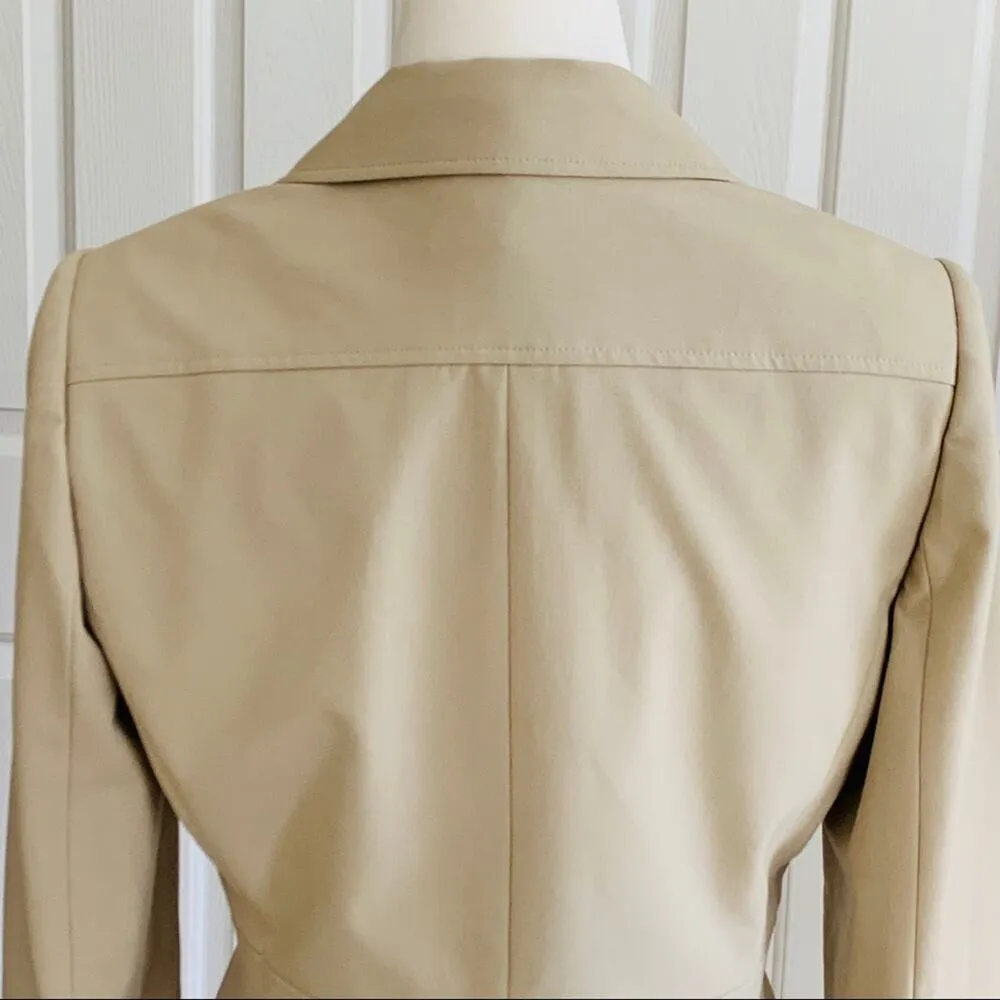 Tahari  ASL Blazer Jacket Khaki Cream Tan Button Front Professional Blazer Size 8 - Image 6