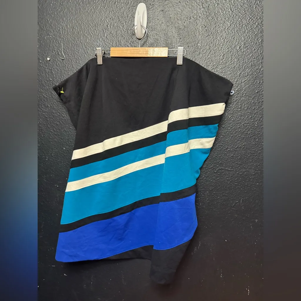 Lane Bryant Black and Blue Striped Pencil Skirt Size 28 - Image 3