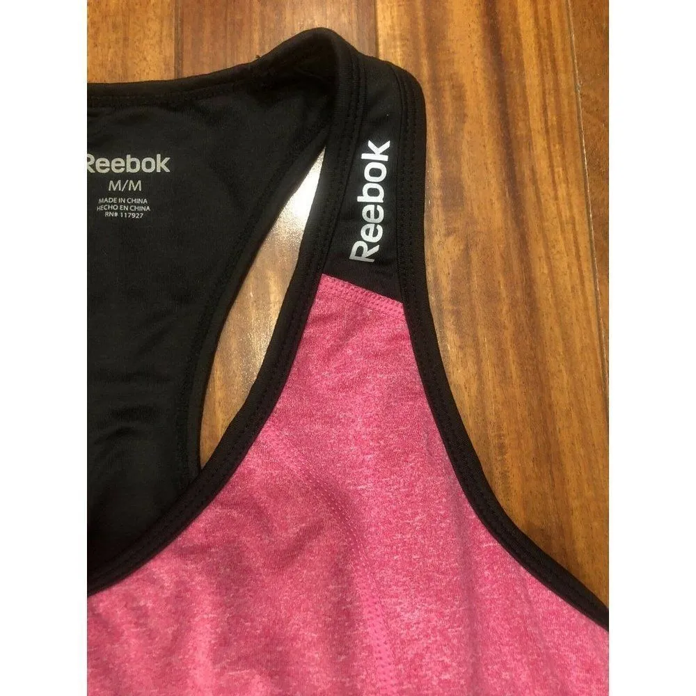 Reebok Pink Racer Back Tank Women's Medium - Image 4