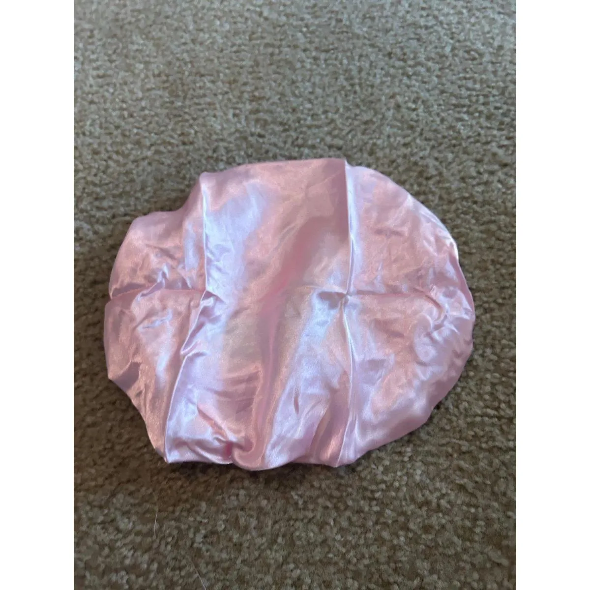 Pink hair Women Satin Night Sleep Cap Hair Bonnet Hat Silk Head Cover Wide Elas - Image 2