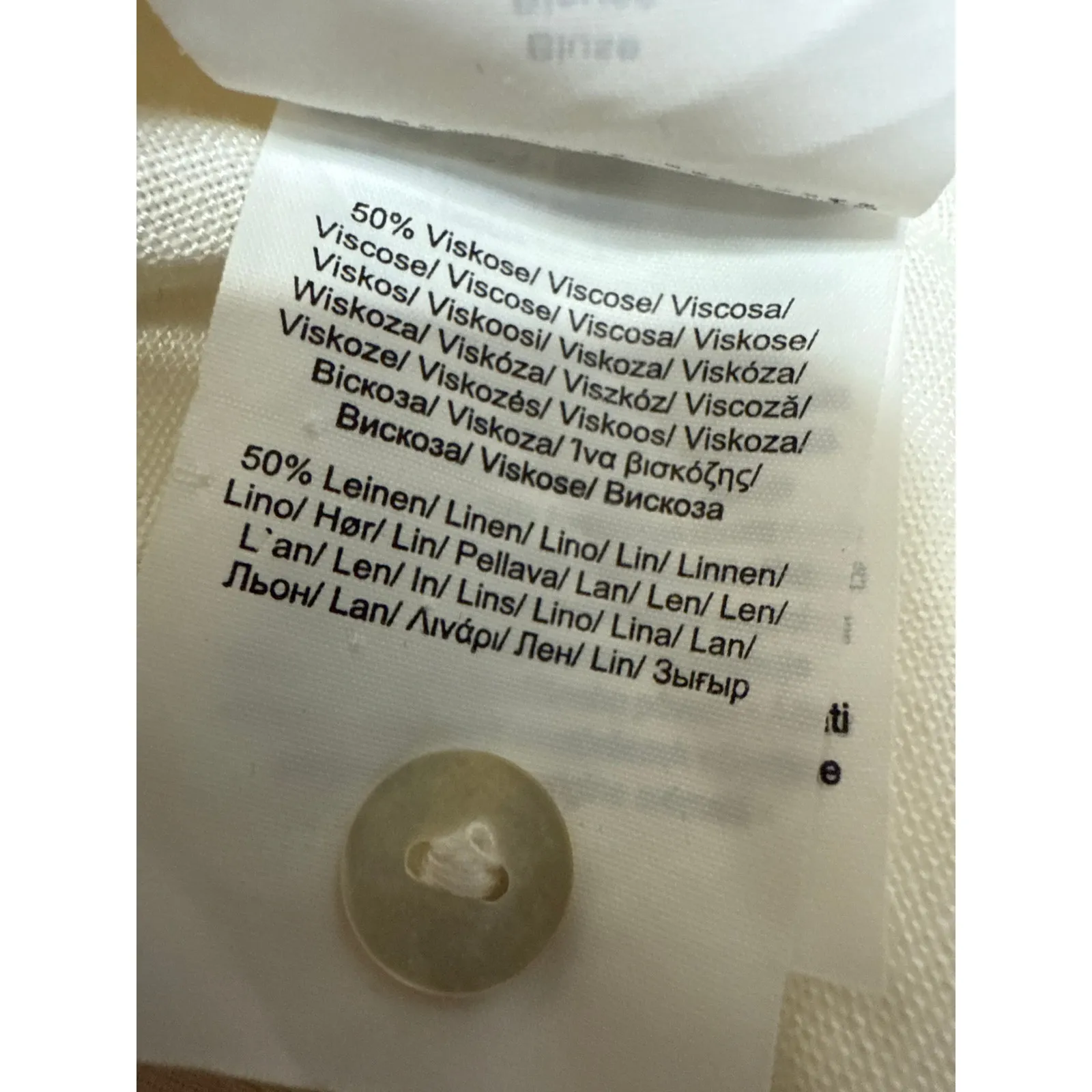 S. Oliver Women's White Linen Embroidered Eyelet Long Sleeve Button Down Shirt 6 - Image 4