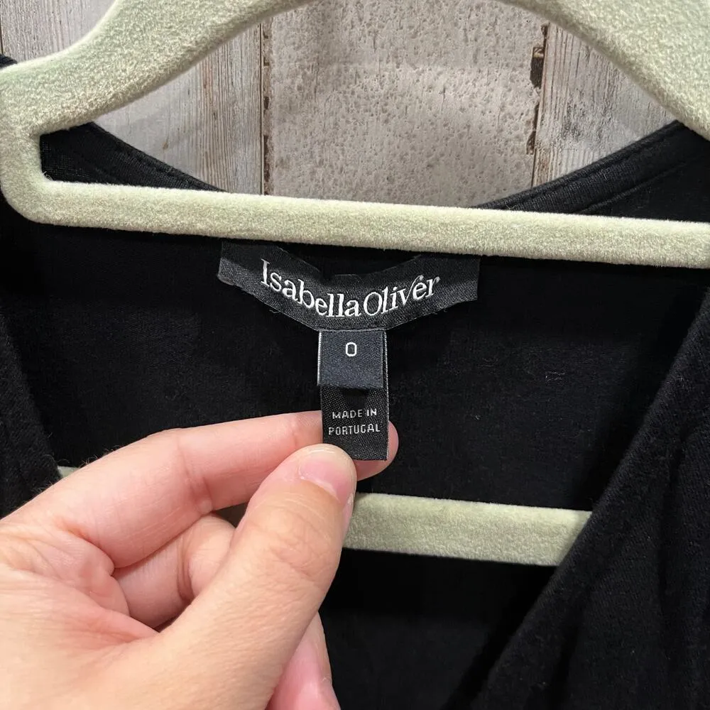 Isabella Oliver Black Rosliston Maternity Jumpsuit Jersey Stretchy Size XS FLAW - Image 4