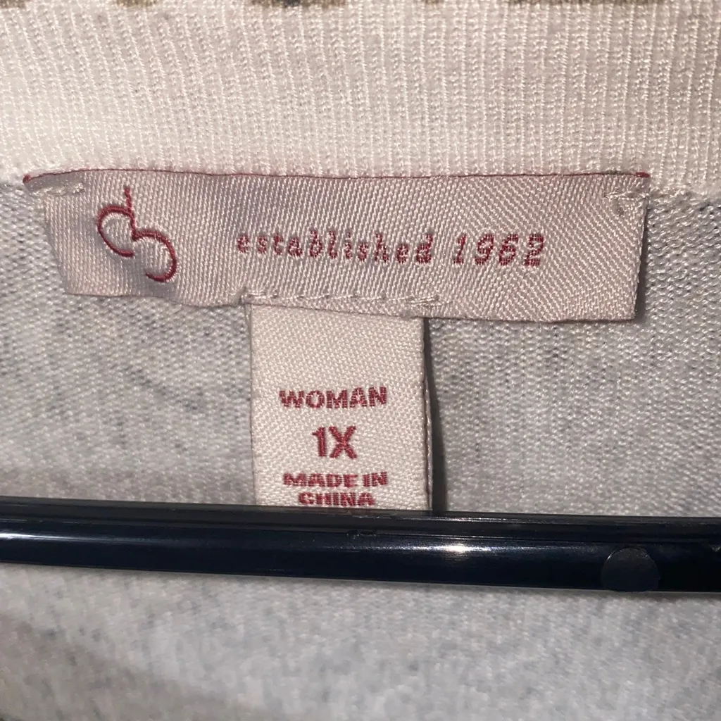 Dress Barn Tan & Black Quarter Sleeve Layered Side Slit Round Neck Tunic Blouse - Image 8