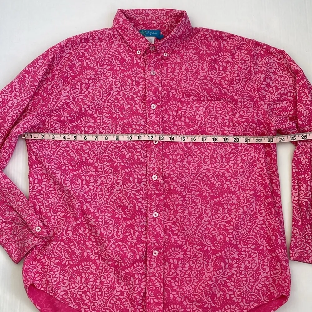 Fresh Produce Pink Paisley Cotton Long Sleeve Button Down Top Medium - Image 11