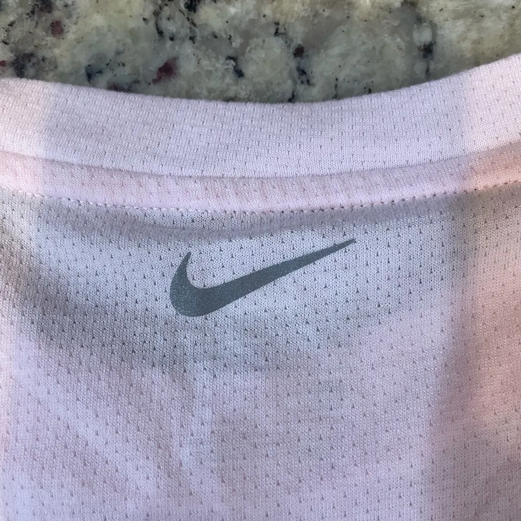 Nike Light Pink Floral Logo Tank Top - Image 5