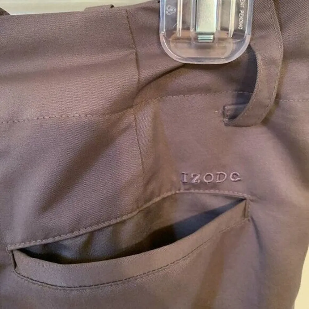 IZOD Womens Size 0 CoolFx Golf Pants Cropped Brown Lightweight Straight Leg - Image 6