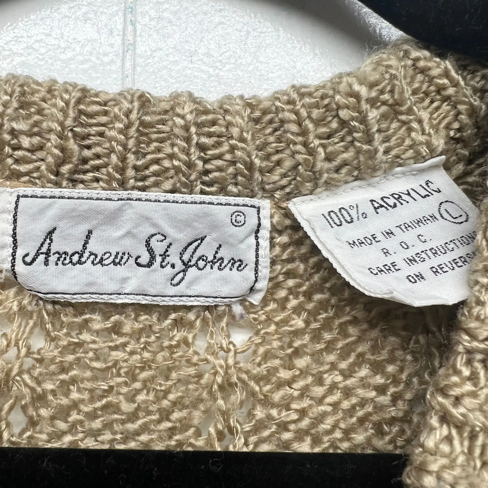 Andrew St. John Vintage Sweater Womens Small Old Money Preppy Academia Capsule - Image 2