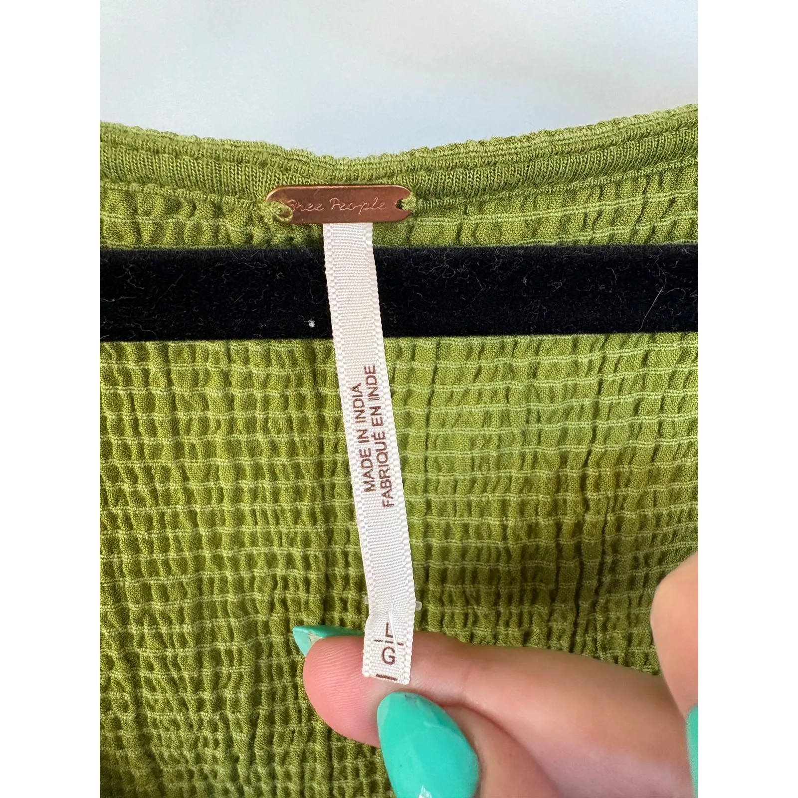 NWT Free People Laila Mini Dress Calla Green Cut Out Tropics Sexy Vacation Large - Image 9