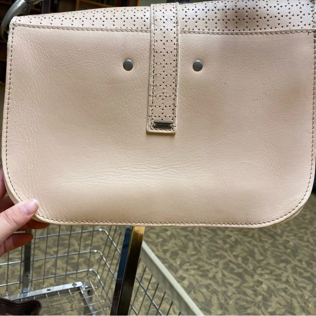 NWT Maison Scotch leather pioneer crossbody bag Pink - Image 2