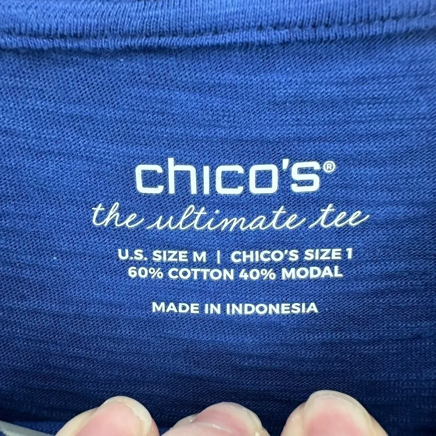 Chico's The‎ Ultimate Tee T-Shirt Women's Size M Short Sleeve Hi Low Hem Bundle - Image 3