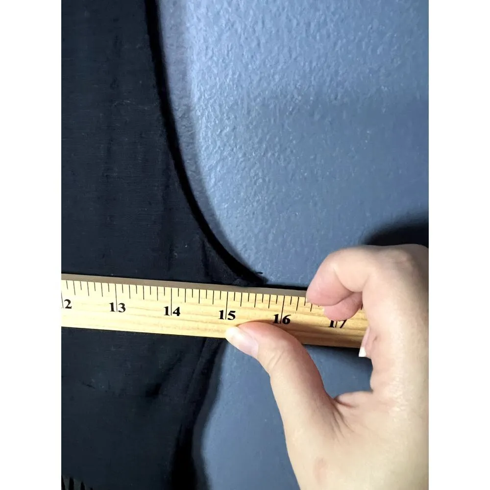 NWOT DKNY Formal Dress Women's Size Large Preppy Little Black Dress V-Neck Pleat - Image 6