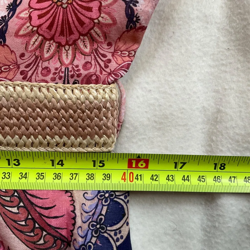 NWT Zimmermann LAUREL BILLOW EMB MIDI DRESS pink purple linen AU2 bust 36 S - Image 9