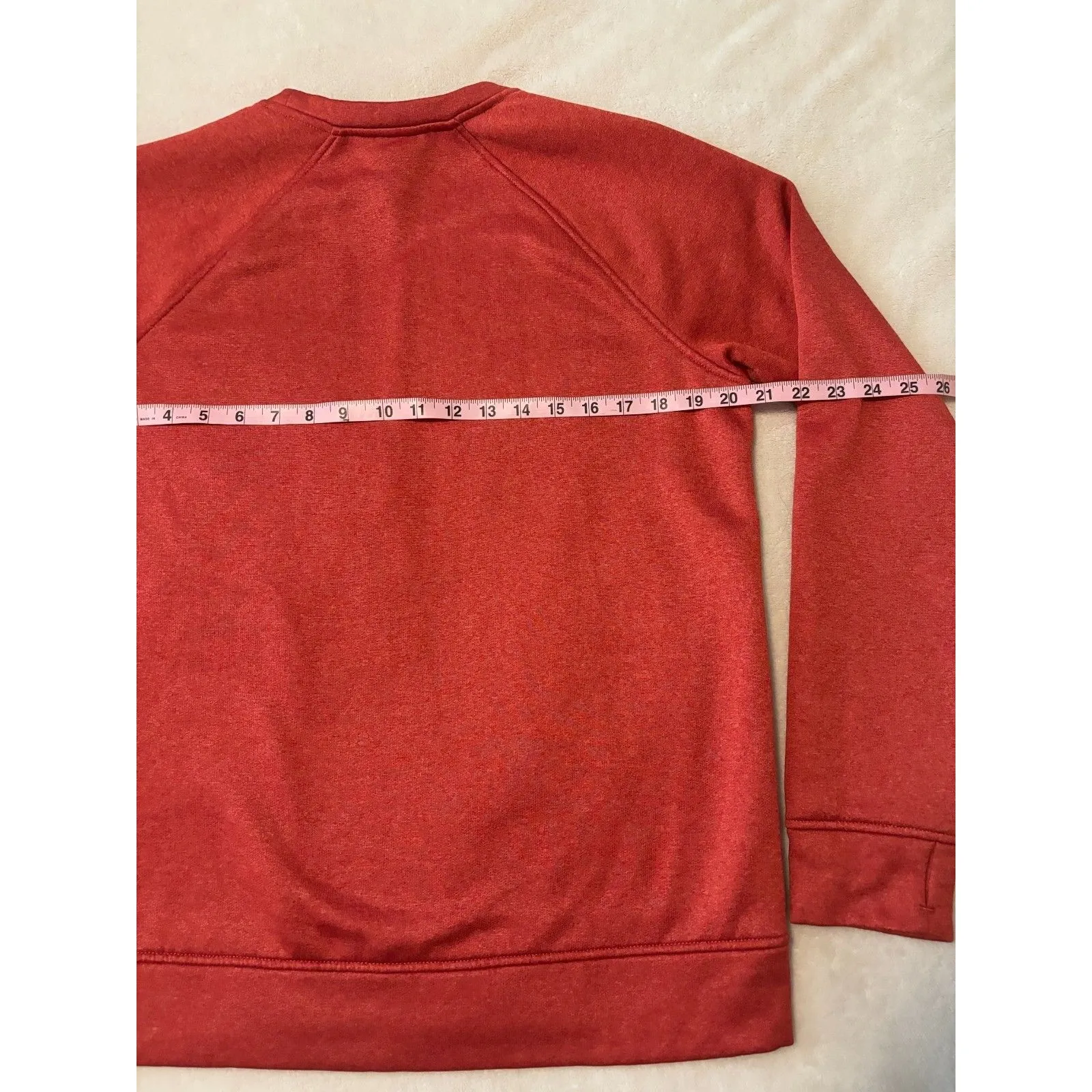 Burton Womens Lost at Last Oak Crew Fleece Sweatshirt Medium Red Heather - Image 7