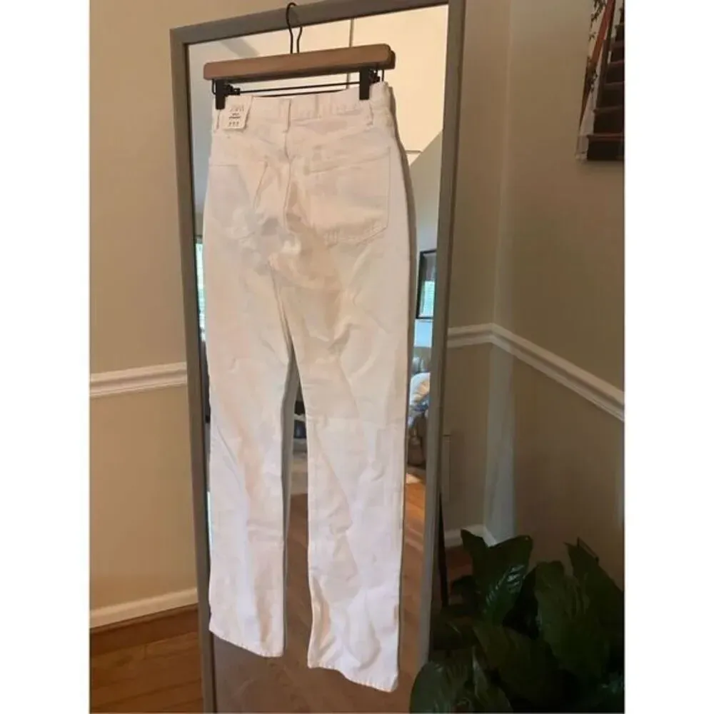 Zara Split Straight Mid Rise Full Length Size 00 NWT‎ - Image 4