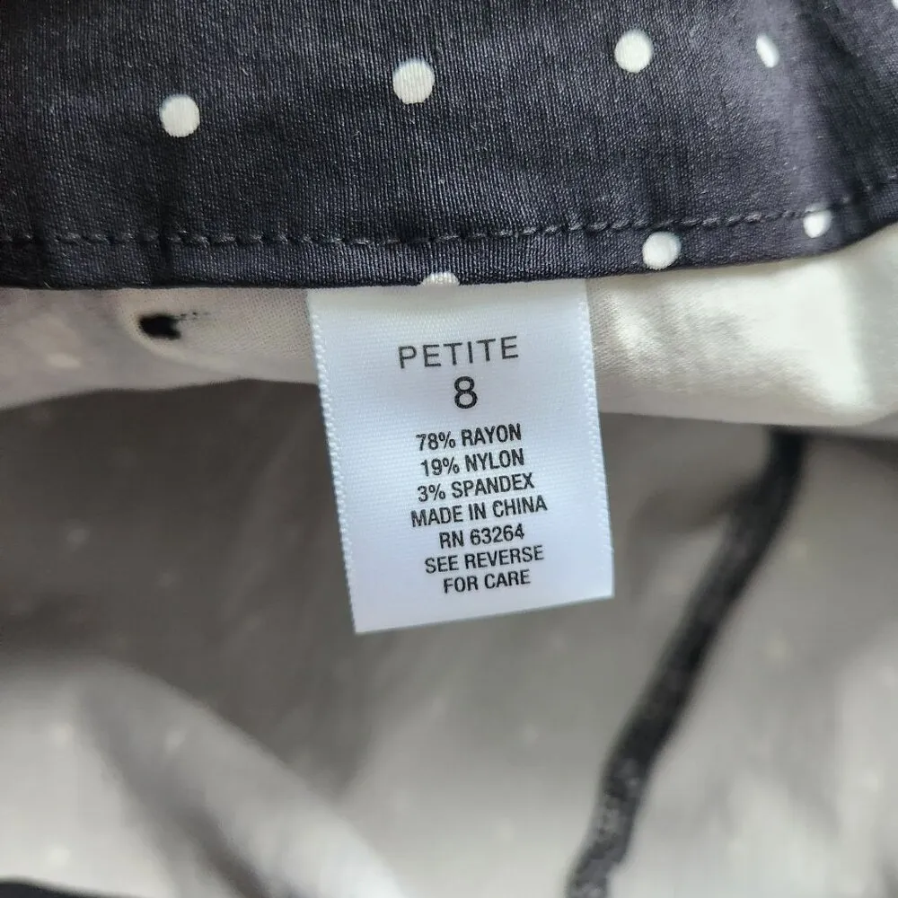 ROZ & ALI Spandex Slimming Polka Dot Classic Ankle Pedal Pusher Pant Women 8P - Image 9