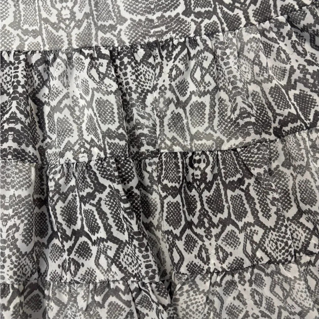 MSK Black and Gray Snake Skin Patterned Dress Size 6 - Image 7