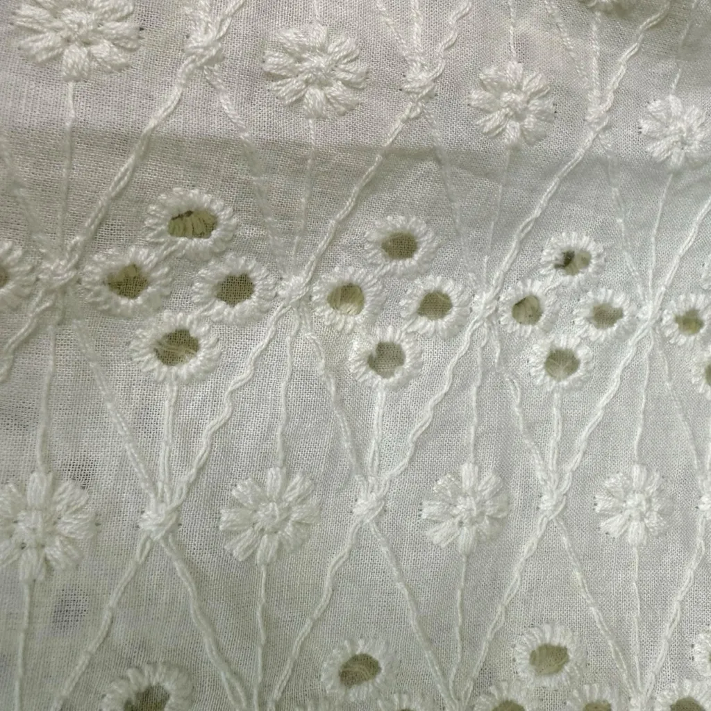 Free People Ethereal Dainty Cottage Bohemian Claro Eyelet Hair Scarf Ivory NWT - Image 8