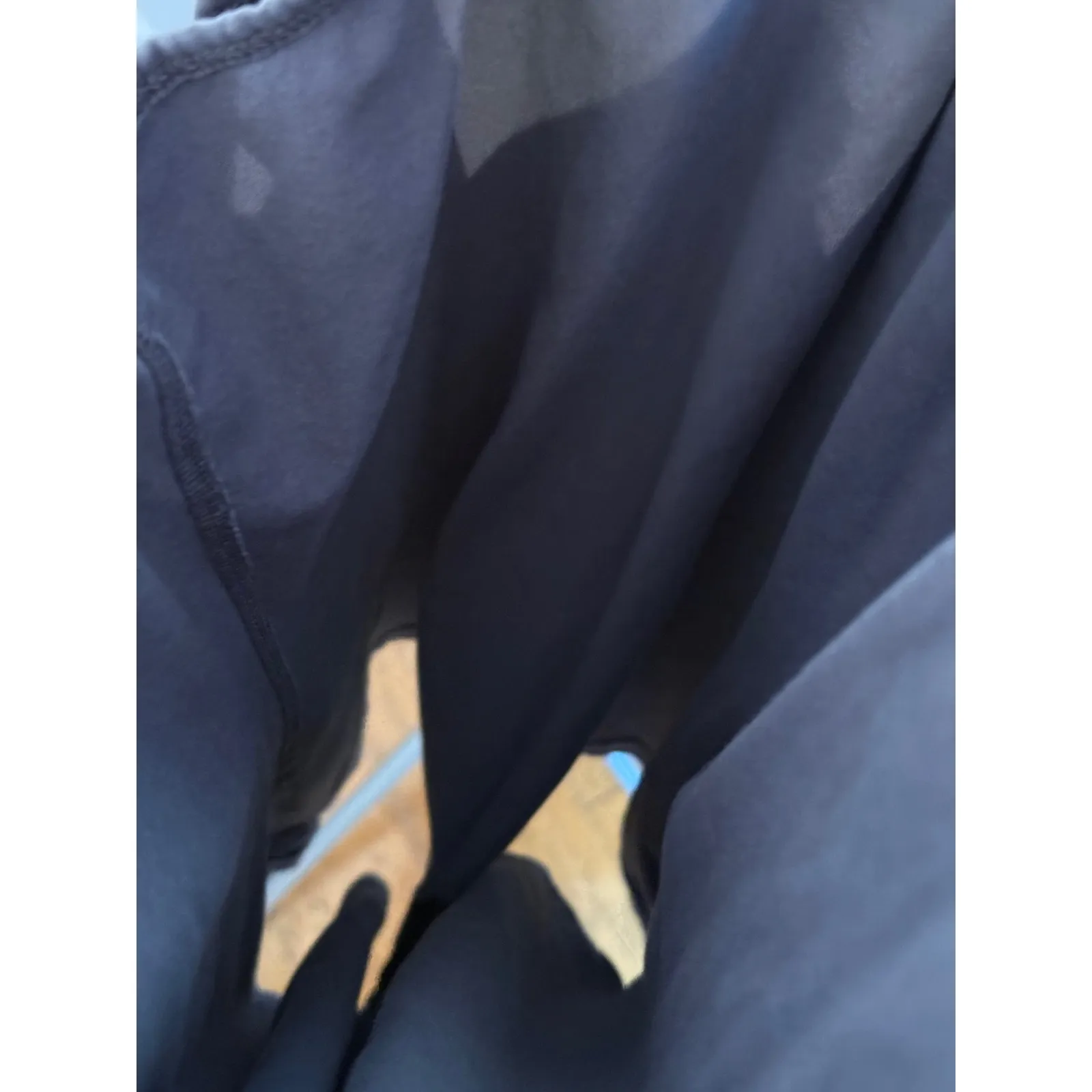 Free Movement Purple Racerback Tank Romper Pockets Zip Detail Women LARGE Blue - Image 3