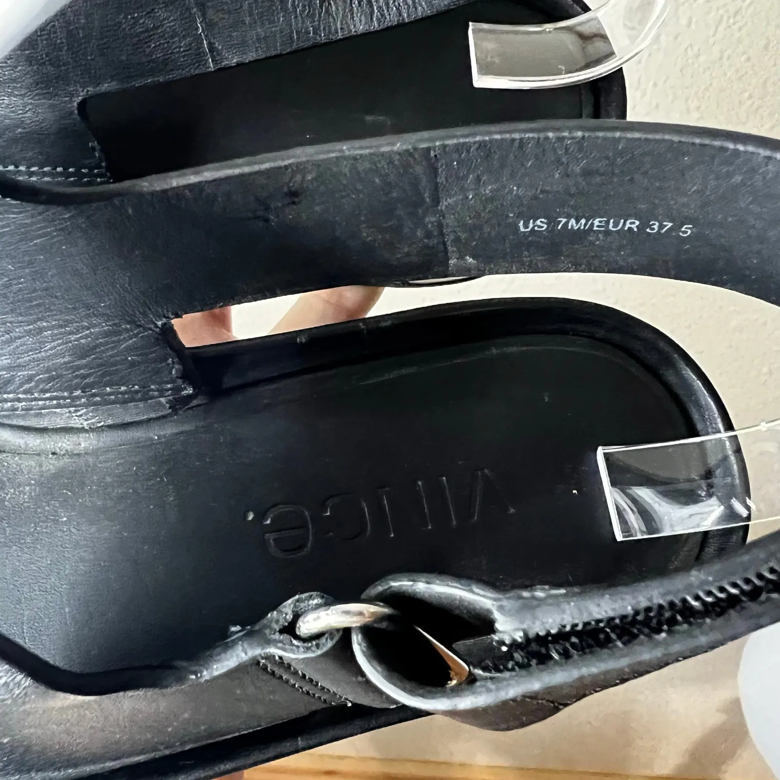 Vince Marett black leather platform sandals WOMENS 7 - Image 5