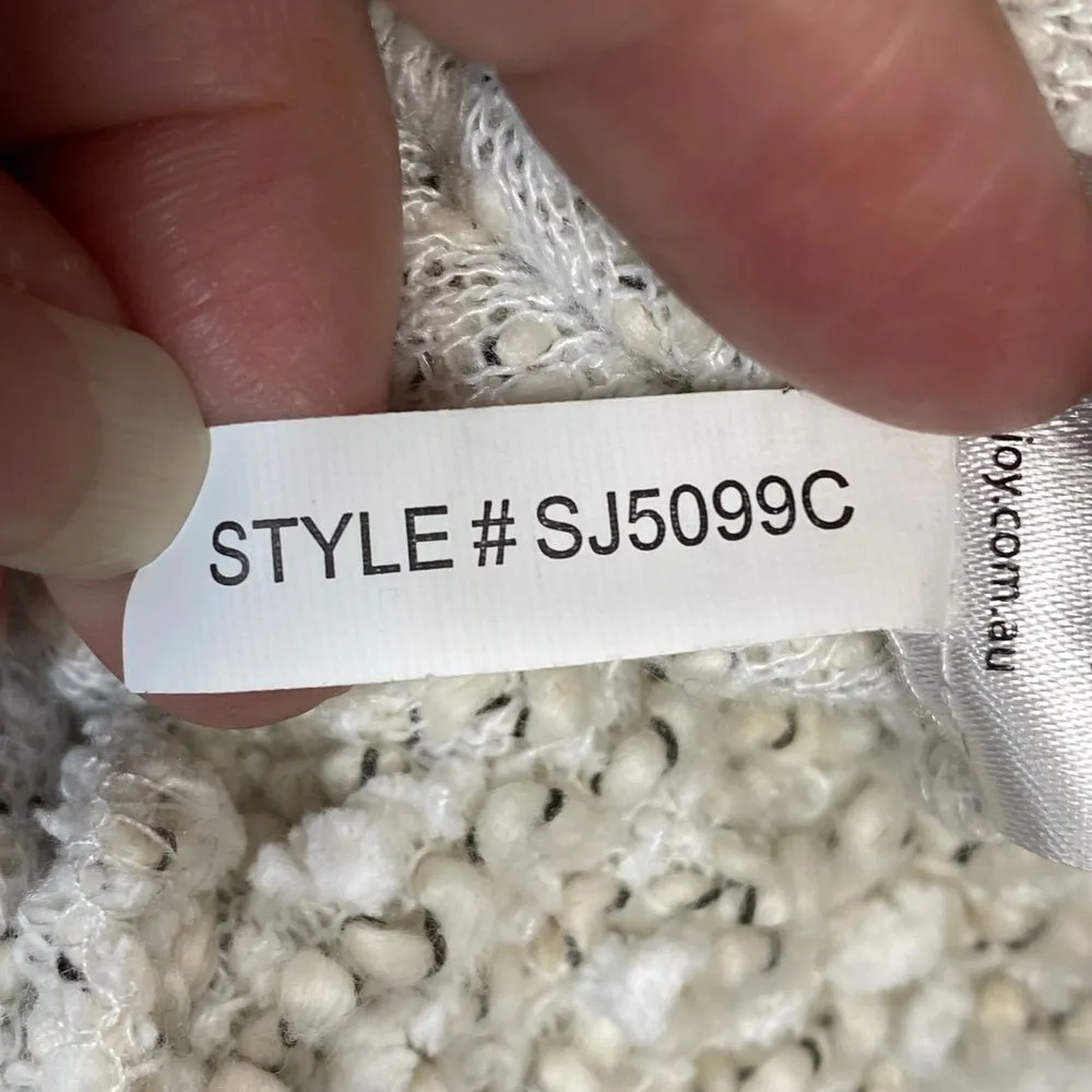 Shonajoy‎ Cream Knit Balloon Sleeve Turtleneck Crop Sweater Size 2/34 - Image 7