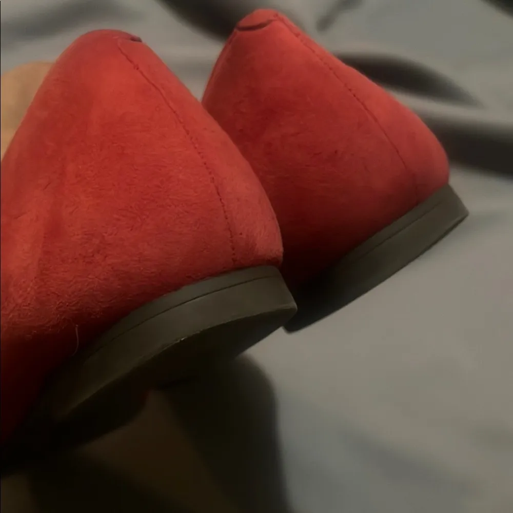 Vionic  Red Flats Perforated Slip-On Loafers - Image 11