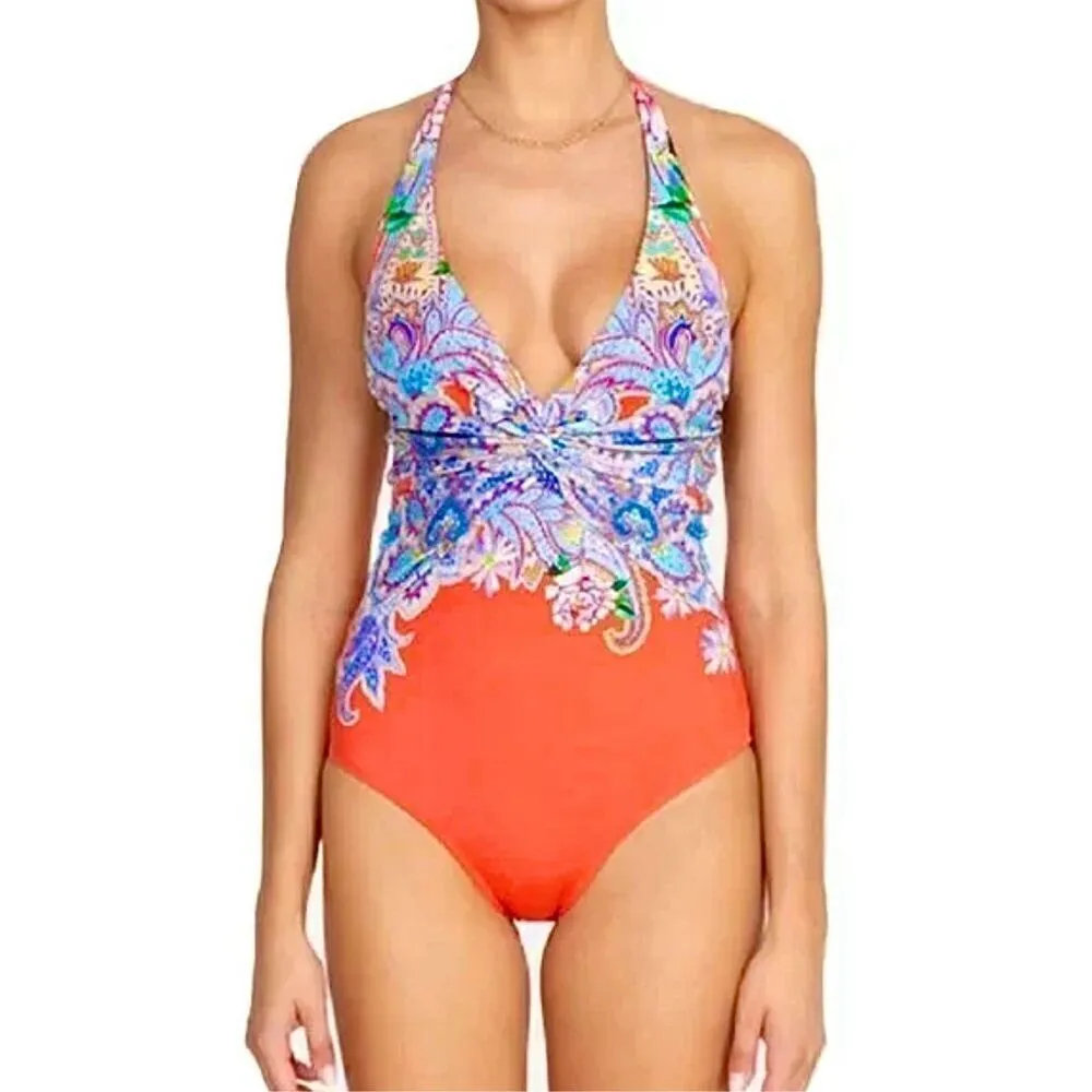 New. Johnny Was floral halter one piece swimsuit. Small. Retails $215 - Image 7