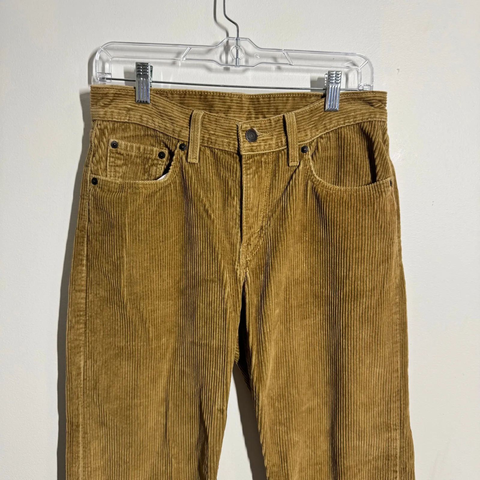 Levi Pant Women 27 Tank Camel Chunky Corduroy Straight Let Prep 90s Grunge - Image 3