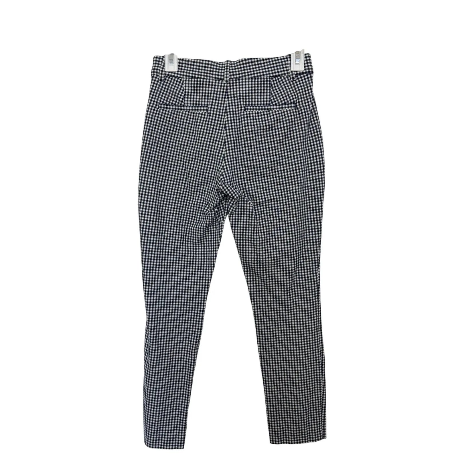 Gap Gingham Navy White Crop Pants Size 2 Office Casual Preppy - Image 2