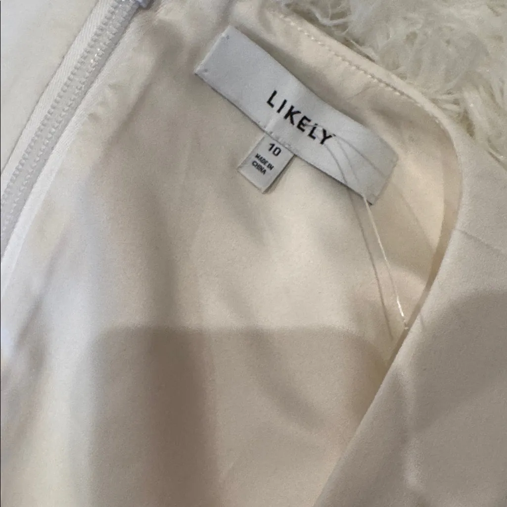 NWOT Likely Myla Mix media Vest midi white pleated Dress sz 10 - Image 6