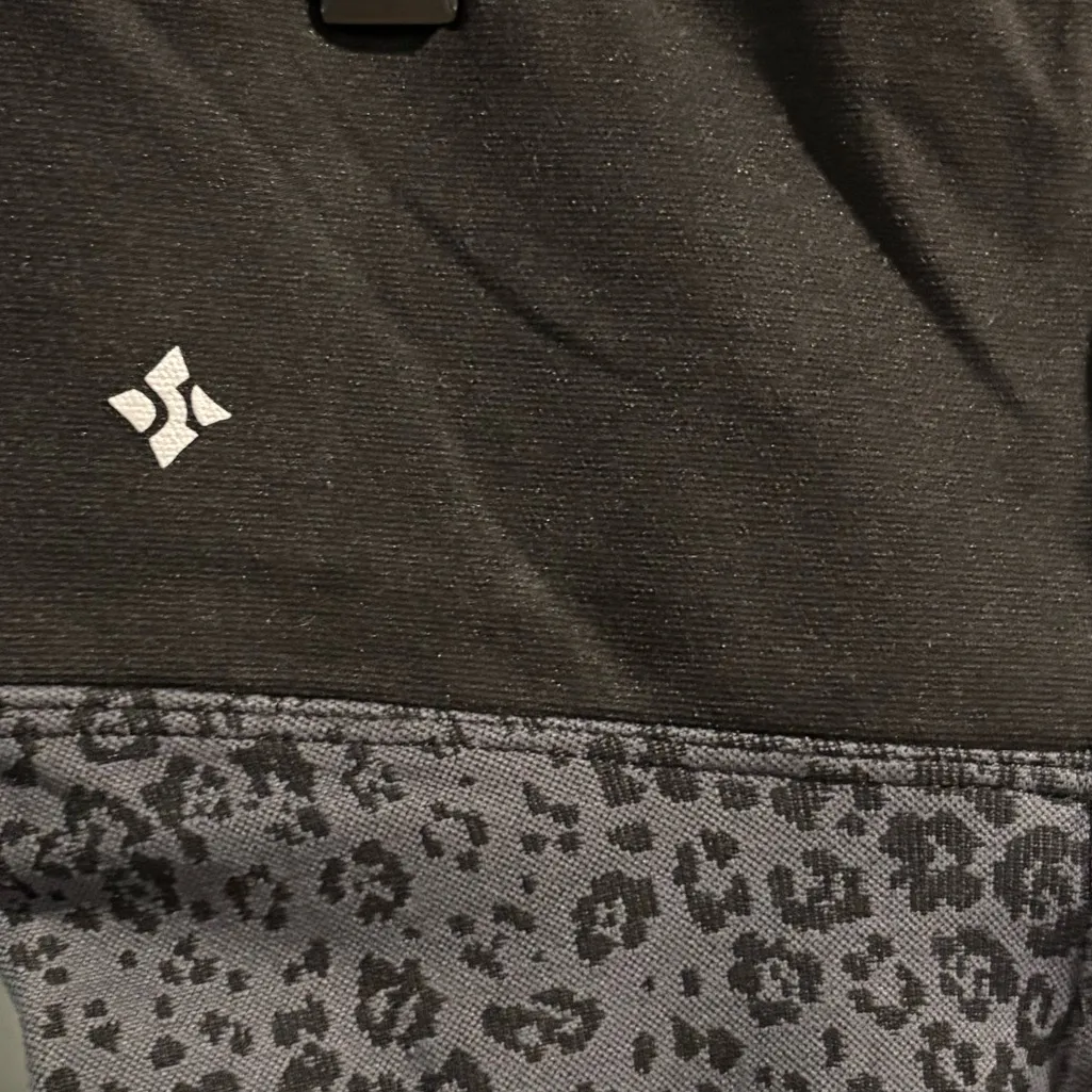 NUX Black and Gray Cheetah Layer Compression Leggings - Image 3