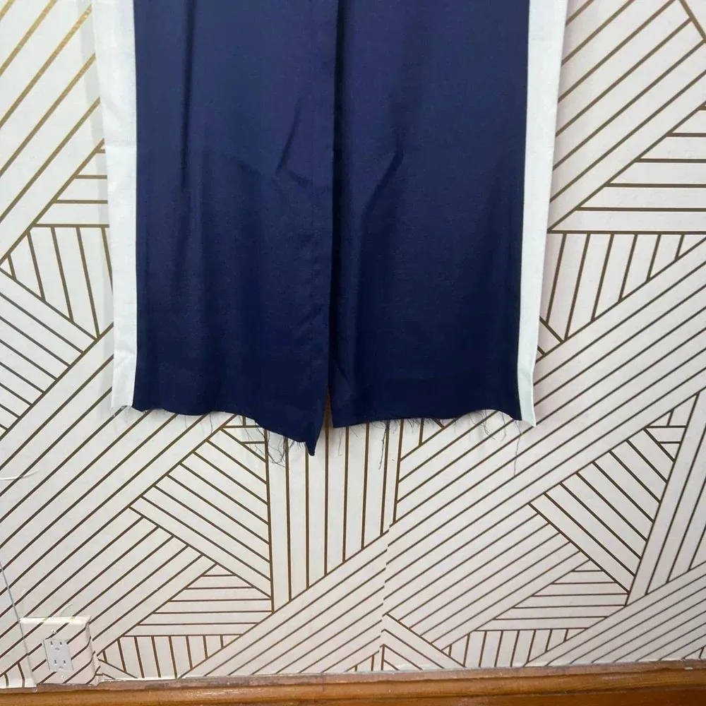 Reformation Side‎ Stripe Flared Pants in Navy Blue White Size US XS - Image 4