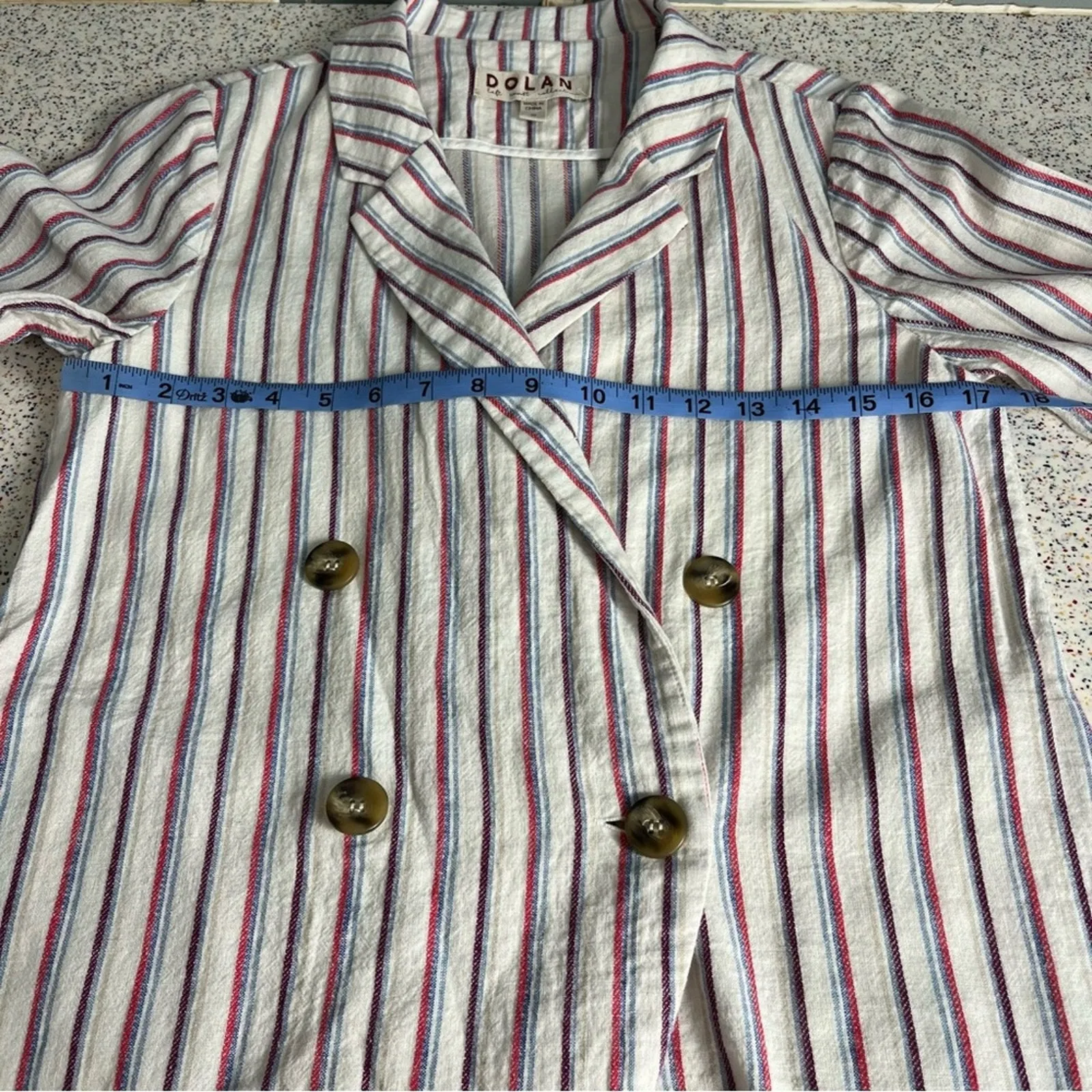 Anthropologie Dolan Left Coast Anna Double Breasted Linen Cotton Blazer XS - Image 5