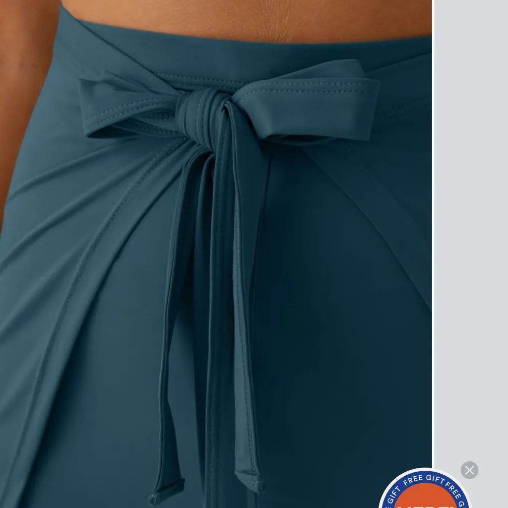 HALARA 2 Ways To Wear Onesie Jumpsuit + High Waist Palazzo Pants Split Hem Teal - Image 8